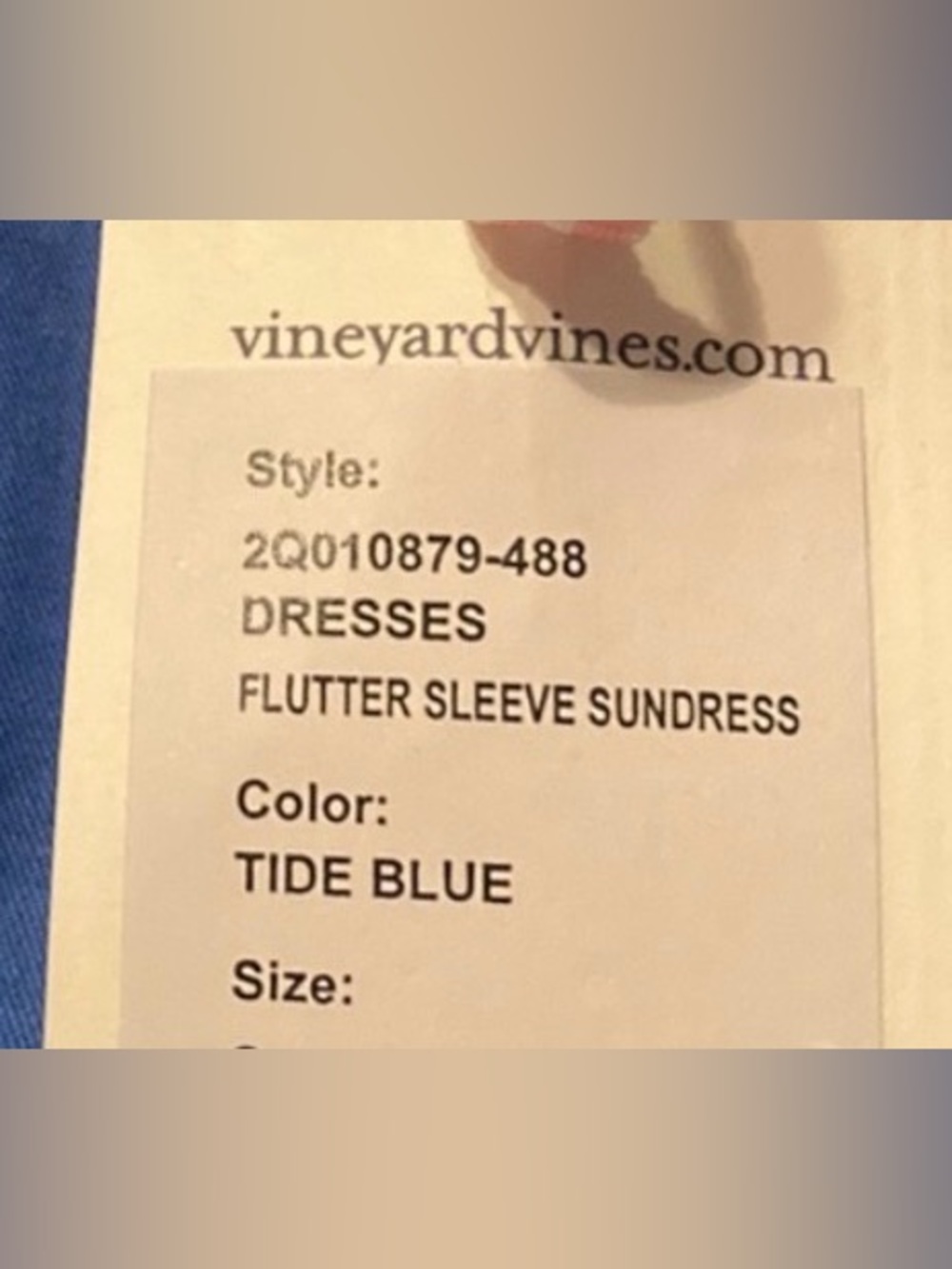 NWOT Vineyard Vines Tide Blue Women's Sun Dress XS - Picture 10 of 11